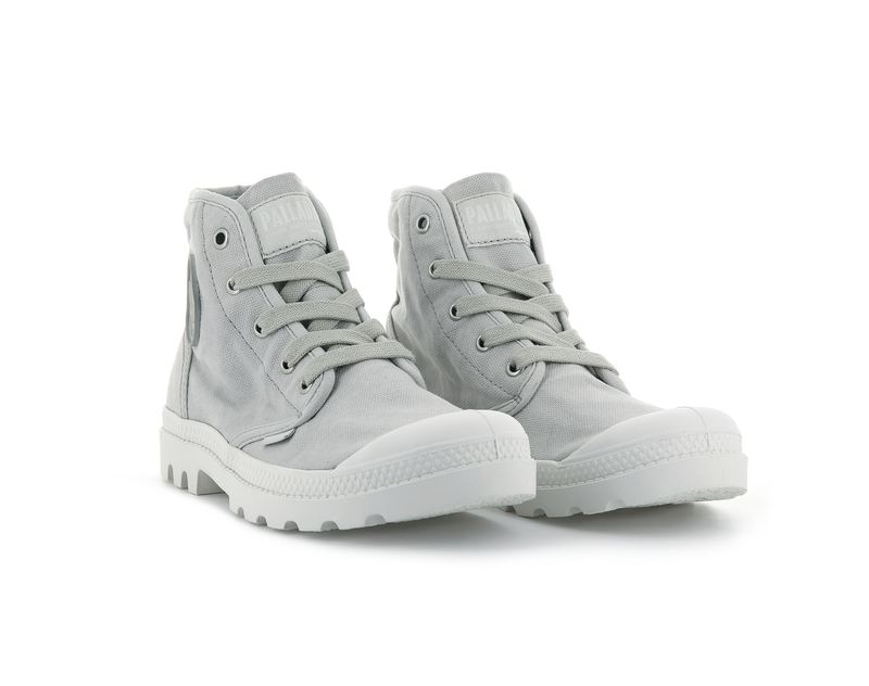 Grey Women's Palladium Pampa Hi Boots | 6429BAFEX