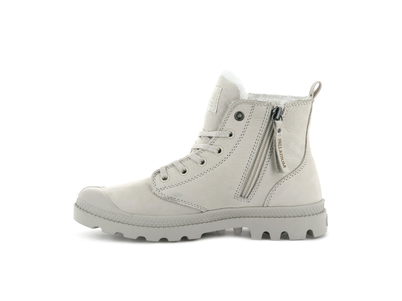 Grey Women's Palladium Pampa Hi Zip Wl Boots | 3890LJDSI