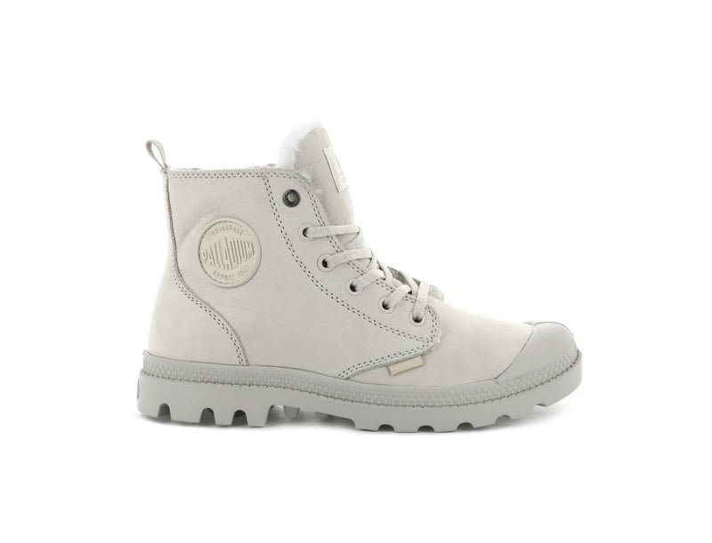 Grey Women\'s Palladium Pampa Hi Zip Wl Boots | 3890LJDSI