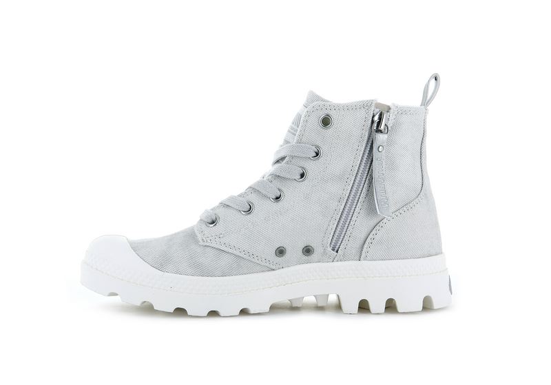 Grey Women's Palladium Pampa Zip Desertwash Boots | 4105NPBTI