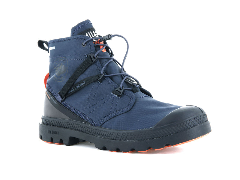 Indigo Men's Palladium Pampa Travel Lite+ Waterproof High Tops | 1302KXMYV