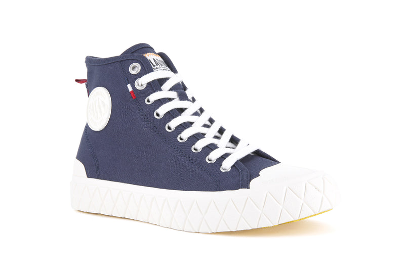 Indigo Women's Palladium Palla Ace Canvas Mid High Tops | 5206XEJPR