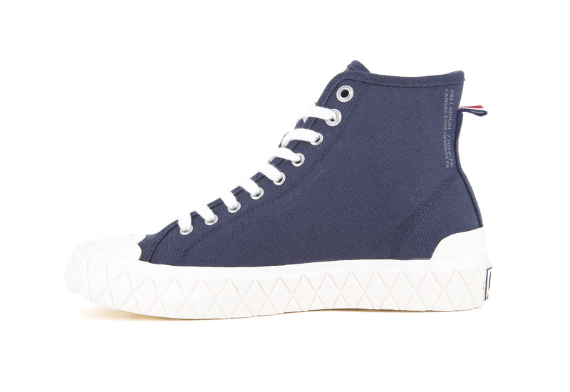 Indigo Women's Palladium Palla Ace Canvas Mid High Tops | 5206XEJPR