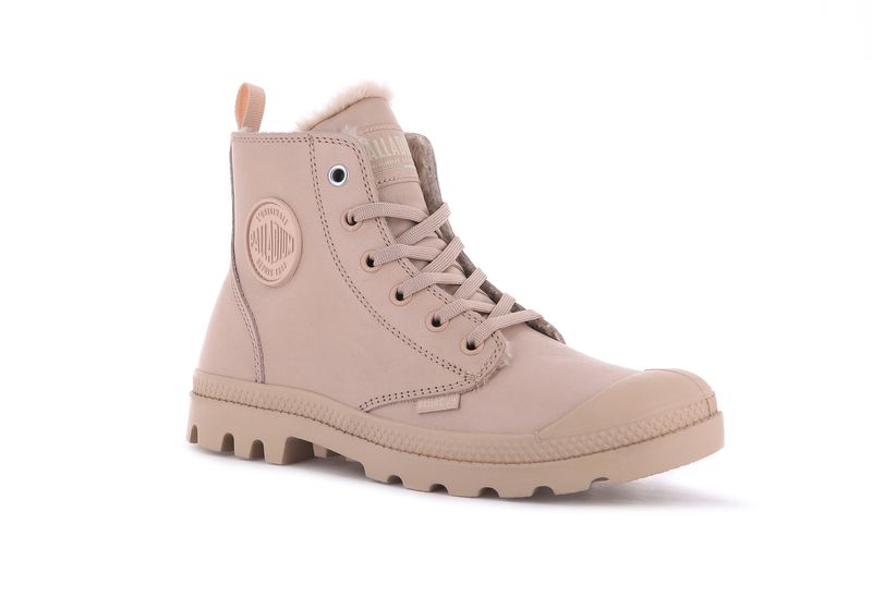 Light Rose Women's Palladium Pampa Hi Zip Leather S High Tops | 1203FOYPR