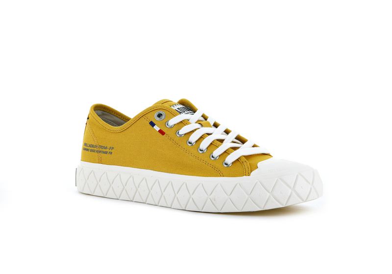 Mustard Kids' Palladium Palla Ace Canvas Low Tops | 4510RNOEU