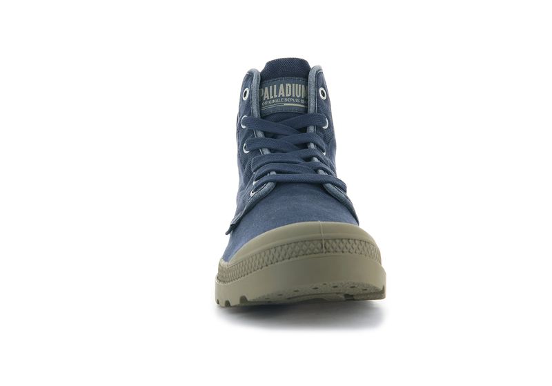 Navy Men's Palladium Pampa Hi High Tops | 0746ZCPBX