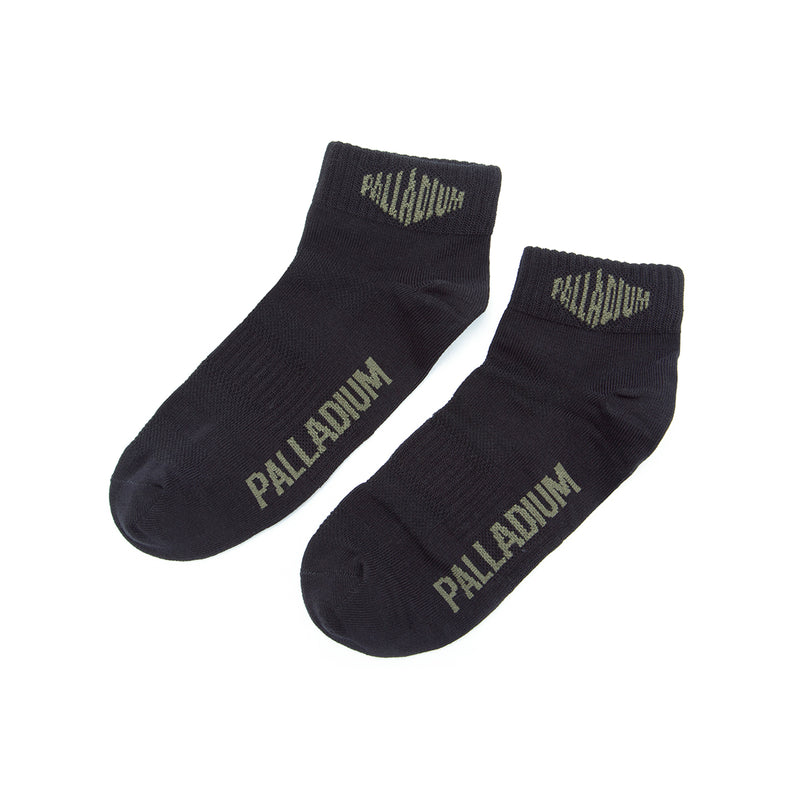 Olive/Black/White Men's Palladium Basic Lo Pack Socks | 0689CXYMU