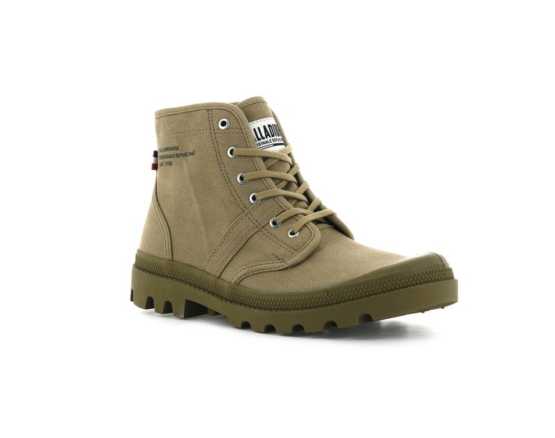 Olive Kids' Palladium Pallabrousse Legion Boots | 1063REVUO