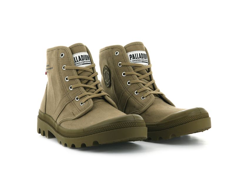 Olive Kids' Palladium Pallabrousse Legion Boots | 1063REVUO