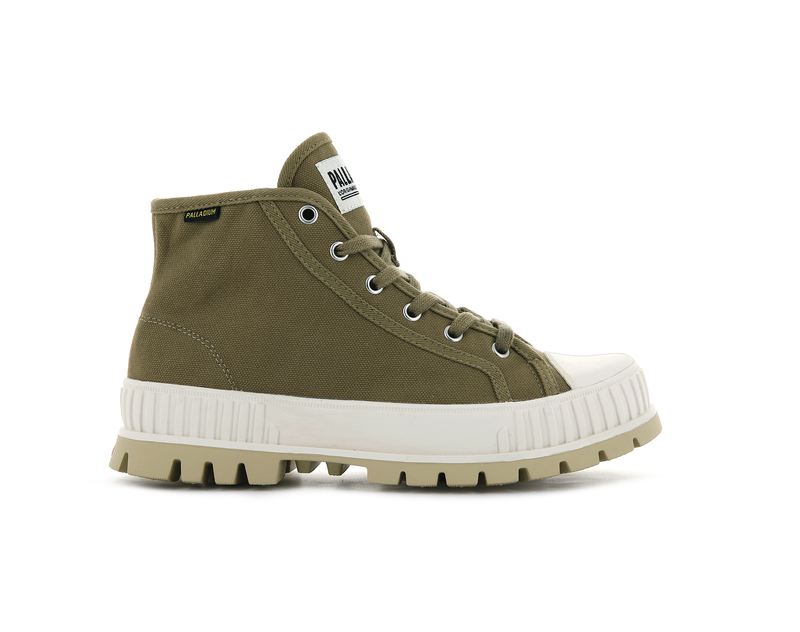 Olive Kids\' Palladium Pallashock Mid Og High Tops | 4532NYMIX