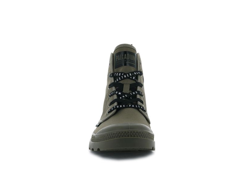 Olive Kids' Palladium Pampa Hi Future Boots | 6087LQCMB