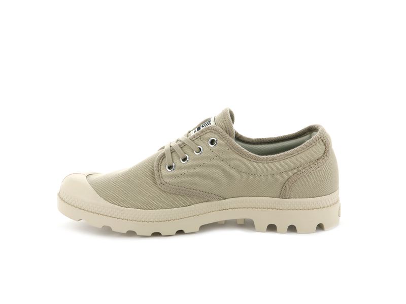 Olive Kids' Palladium Pampa Oxford Originale Low Tops | 2138WOUXI