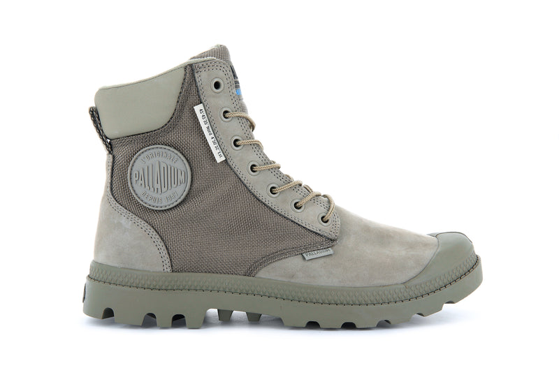 Olive Kids\' Palladium Pampa Sc Wpn U-S Boots | 6812PWVAZ