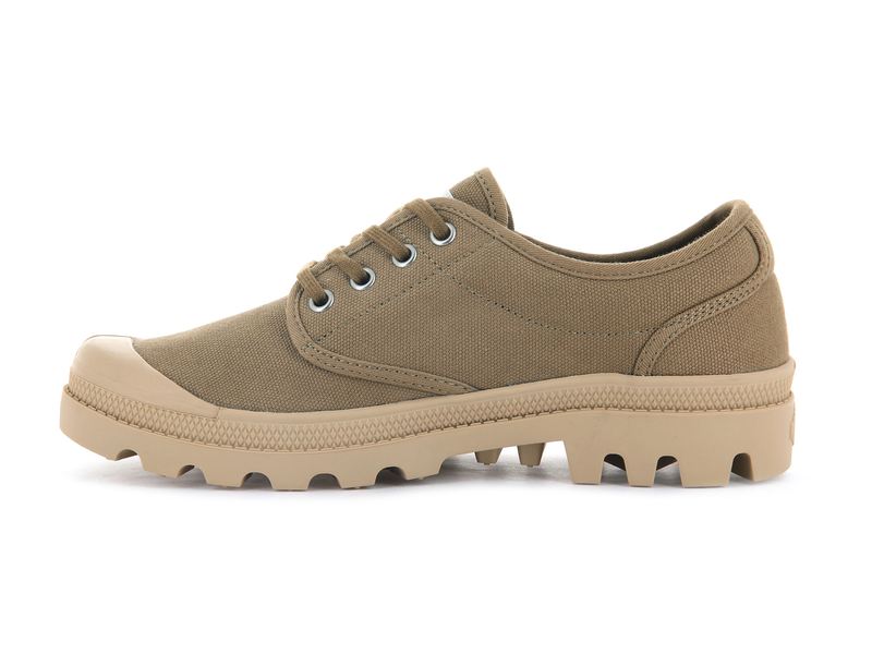 Olive Men's Palladium Pallabrousse Oxford Low Tops | 1567WXLMT