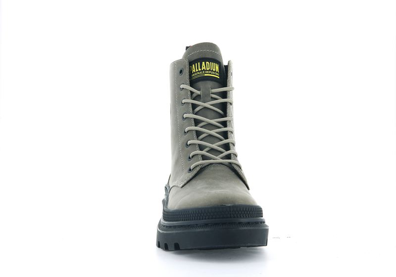 Olive Men's Palladium Pallatrooper Off-3 Boots | 0253ROJVW