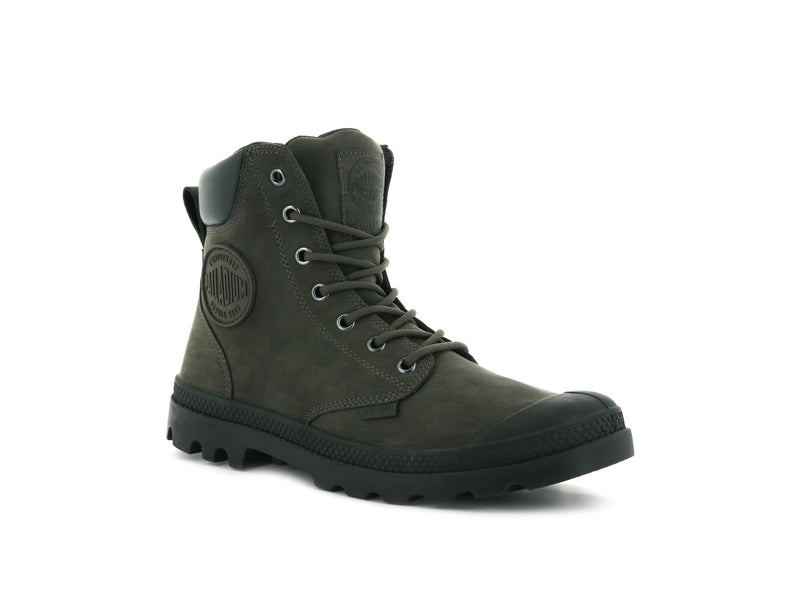 Olive Men's Palladium Pampa Cuff Wp Lux Boots | 5367RTBJV