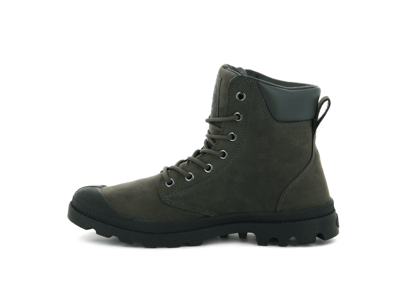 Olive Men's Palladium Pampa Cuff Wp Lux Boots | 5367RTBJV