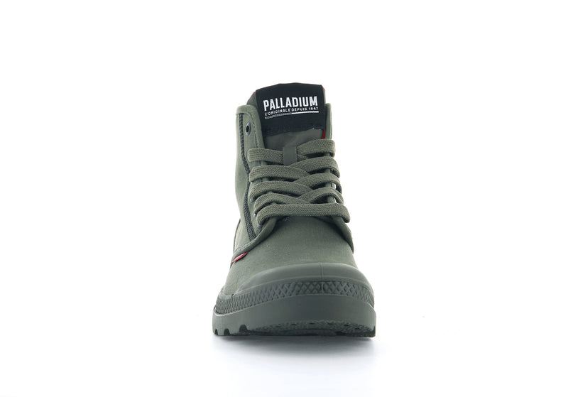 Olive Men's Palladium Pampa Dare 2 Survive High Tops | 4261KWUFG