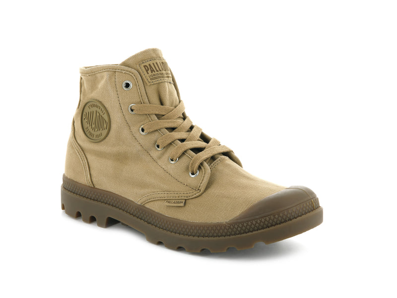 Olive Men's Palladium Pampa Hi Boots | 2497TZYKH