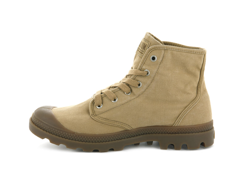 Olive Men's Palladium Pampa Hi Boots | 2497TZYKH