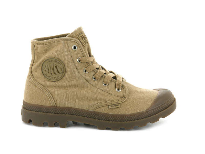 Olive Men\'s Palladium Pampa Hi Boots | 2497TZYKH