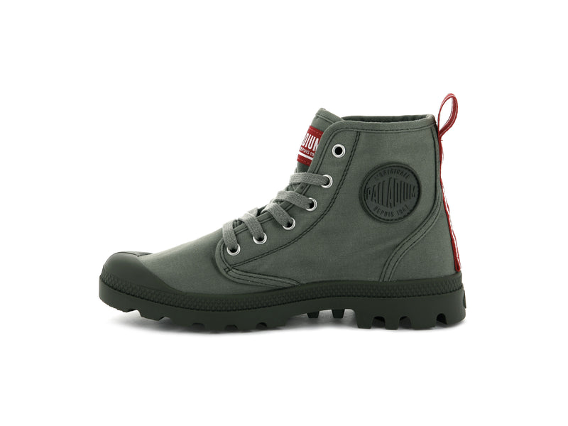 Olive Men's Palladium Pampa Hi Dare Boots | 7941FCBWS