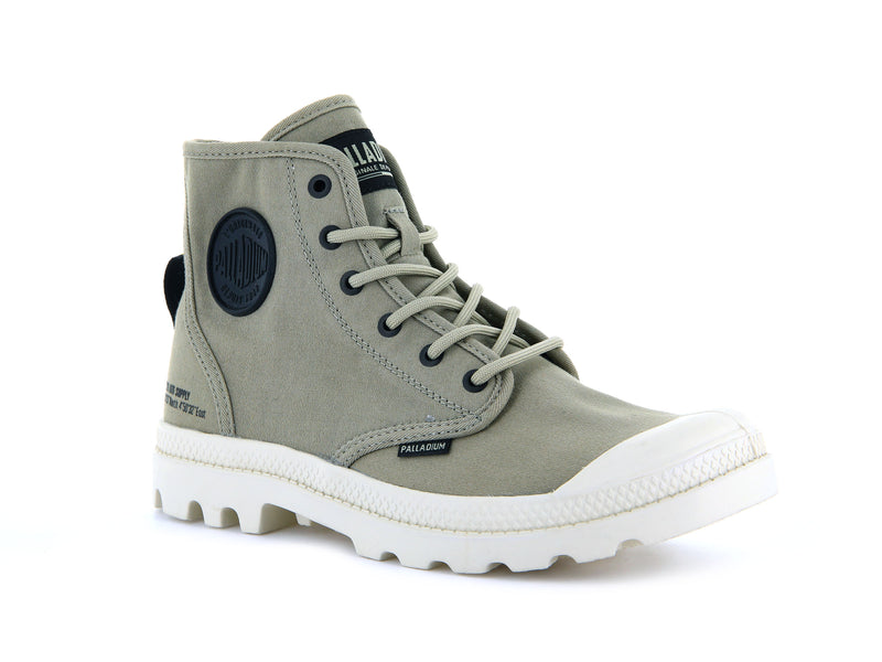 Olive Men's Palladium Pampa Hi Htg Supply Boots | 6075VJHYC