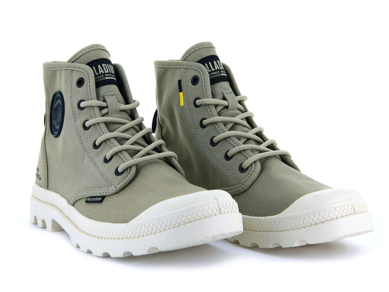 Olive Men's Palladium Pampa Hi Htg Supply Boots | 6075VJHYC