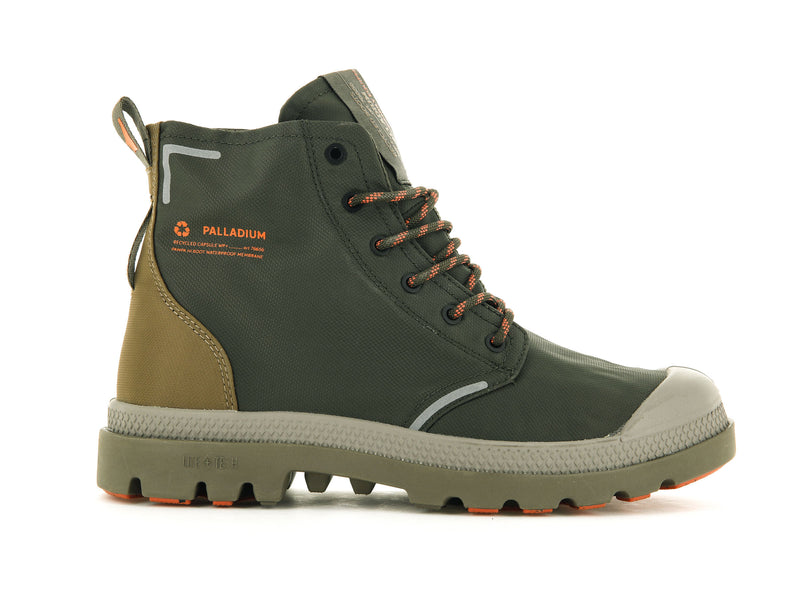 Olive Men\'s Palladium Pampa Lite+ Recycle Wp+ High Tops | 0312RDGXF