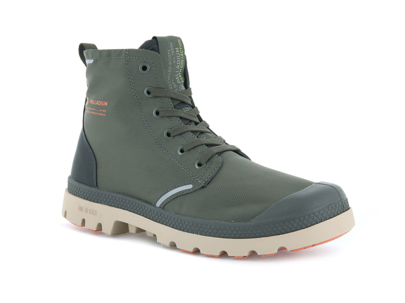 Olive Men's Palladium Pampa Lite+ Recycle Wp+ Boots | 6712XUHMS