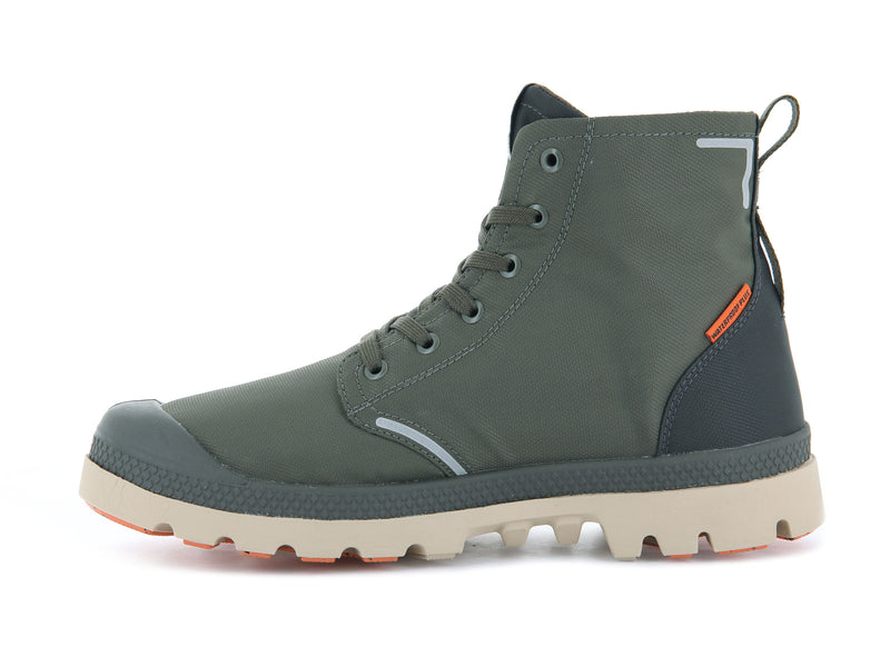 Olive Men's Palladium Pampa Lite+ Recycle Wp+ Boots | 6712XUHMS