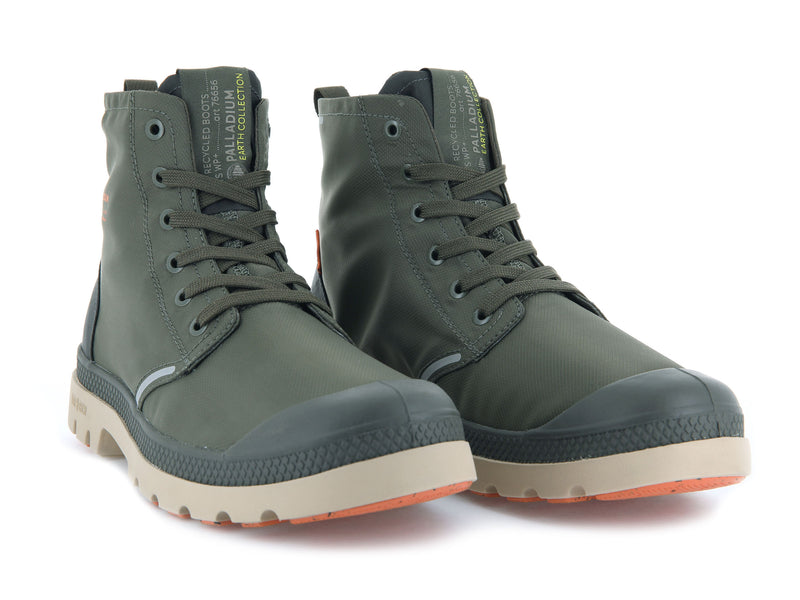 Olive Men's Palladium Pampa Lite+ Recycle Wp+ Boots | 6712XUHMS