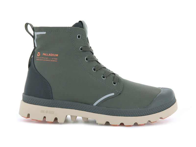 Olive Men\'s Palladium Pampa Lite+ Recycle Wp+ Boots | 6712XUHMS