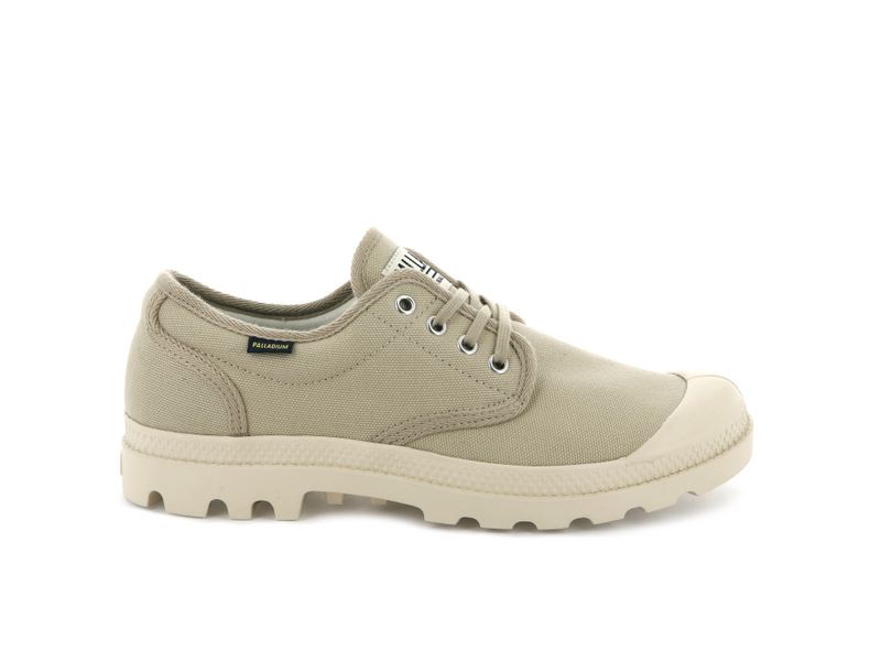 Olive Men\'s Palladium Pampa Oxford Originale Low Tops | 5697DBIHZ