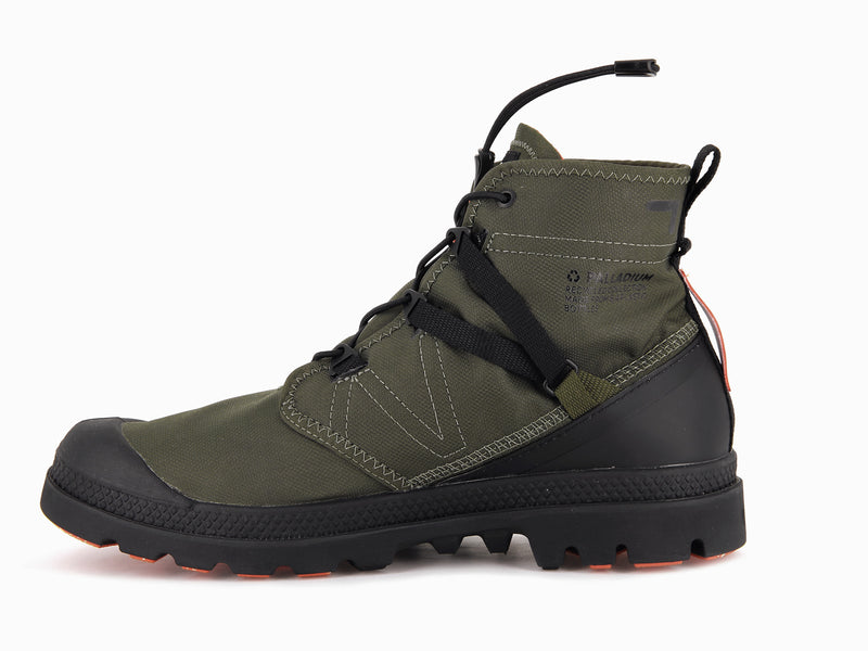 Olive Men's Palladium Pampa Travel Lite+ Waterproof Boots | 7251XLIJA