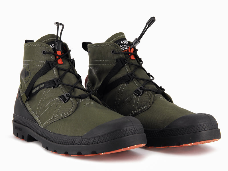 Olive Men's Palladium Pampa Travel Lite+ Waterproof Boots | 7251XLIJA