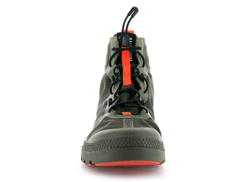 Olive Men's Palladium Travel Lite+ Adventure High Tops | 6785UTLZX