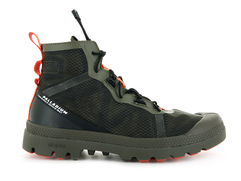 Olive Men\'s Palladium Travel Lite+ Adventure Boots | 8573OWHVA