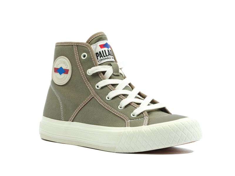 Olive Women's Palladium Palla Louvel High Tops | 7816FHMZE