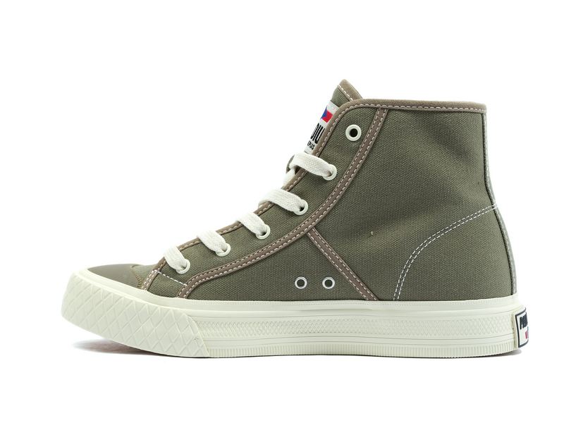 Olive Women's Palladium Palla Louvel High Tops | 7816FHMZE