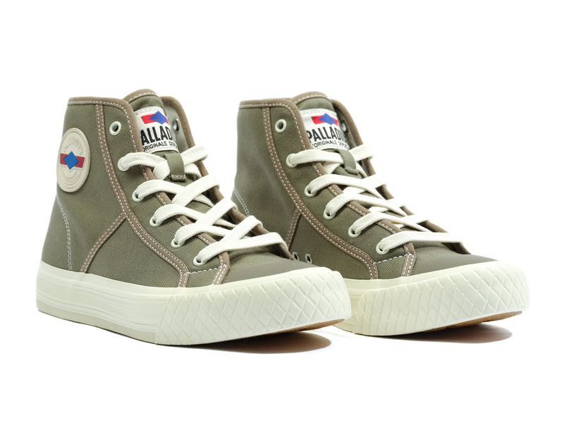 Olive Women's Palladium Palla Louvel High Tops | 7816FHMZE