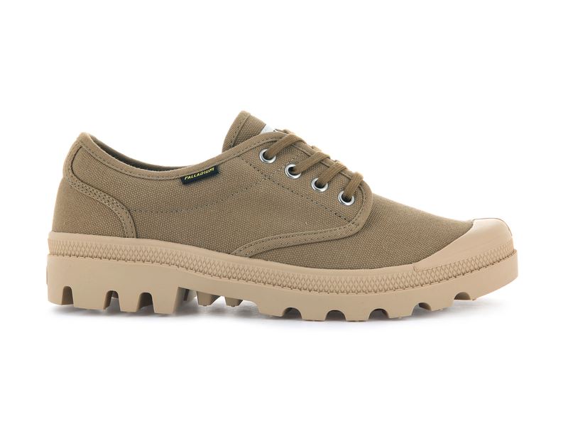 Olive Women\'s Palladium Pallabrousse Oxford Low Tops | 4691INKLD