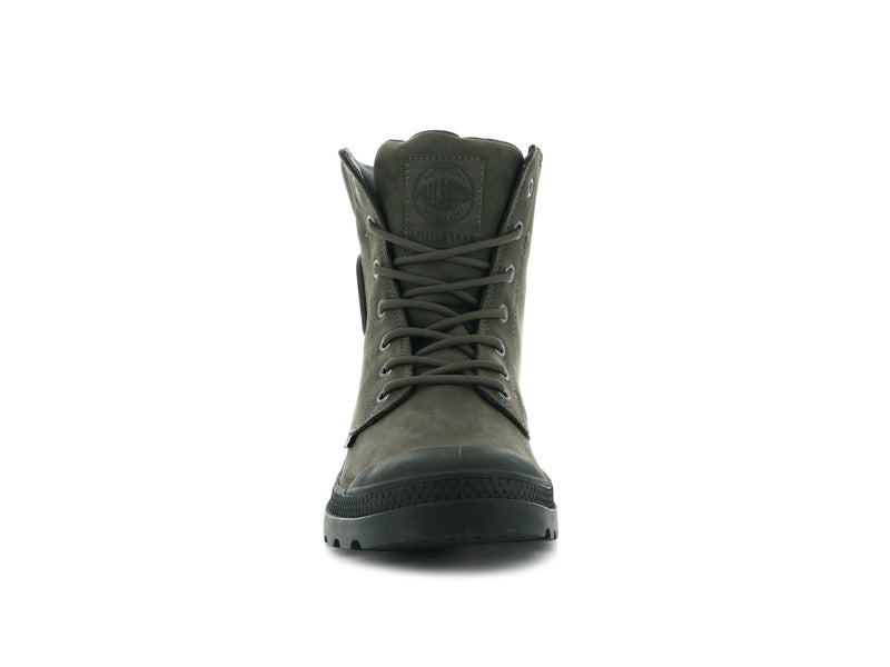 Olive Women's Palladium Pampa Cuff Wp Lux High Tops | 1902YPXWU