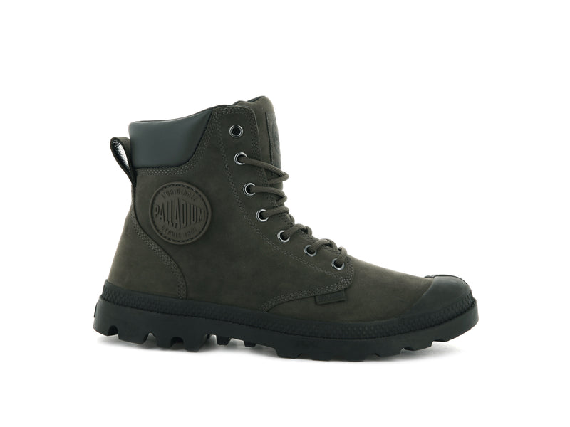 Olive Women\'s Palladium Pampa Cuff Wp Lux Boots | 2145HXWLP