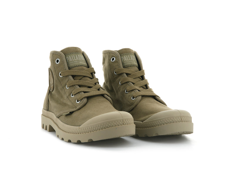 Olive Women's Palladium Pampa Hi Boots | 7140MVDYH