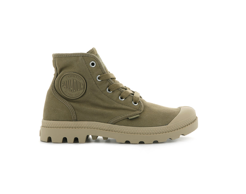 Olive Women\'s Palladium Pampa Hi Boots | 7140MVDYH