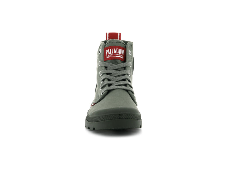 Olive Women's Palladium Pampa Hi Dare Boots | 5249QWUSA