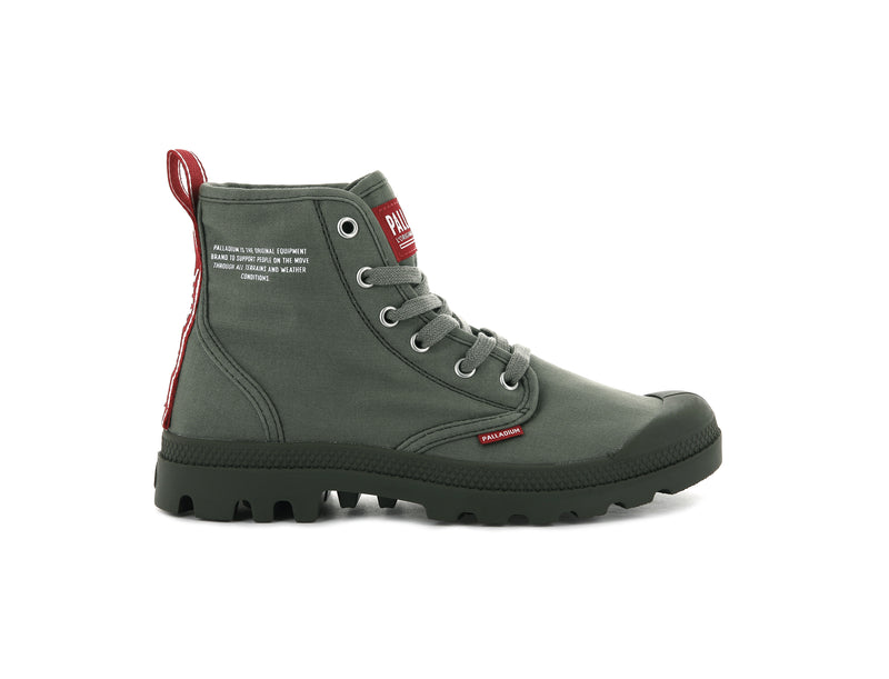 Olive Women\'s Palladium Pampa Hi Dare Boots | 5249QWUSA