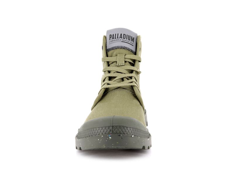 Olive Women's Palladium Pampa Organic Metro High Tops | 0618IPEKB