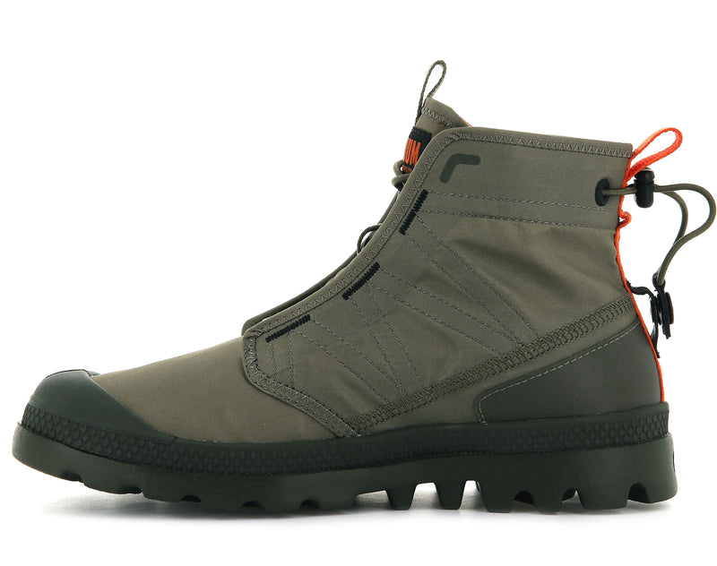 Olive Women's Palladium Pampa Travel Lite Boots | 7539PZEYT